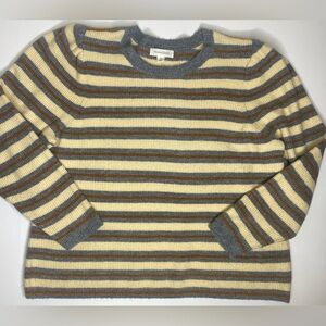 Nordstrom Treasure & Bond Plus Size Striped Puffed Sleeve Crewneck Sweater Sz 3X